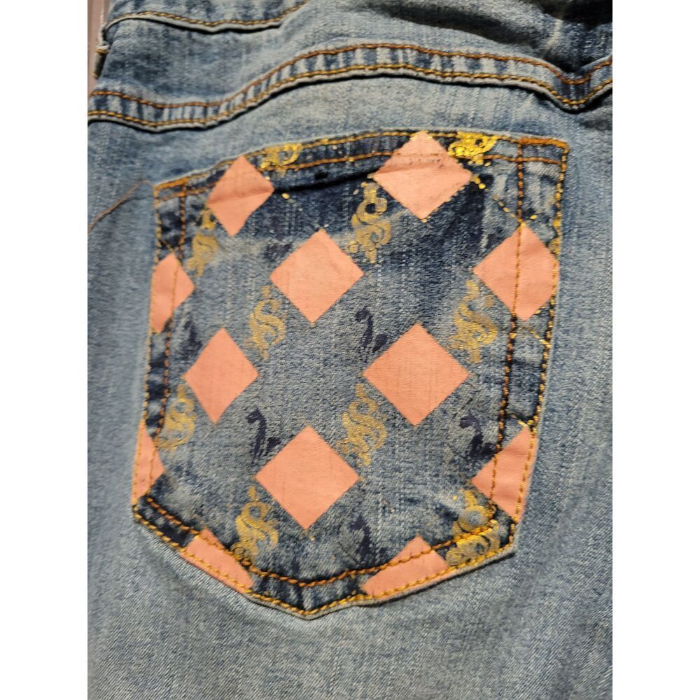 Baby Phat Capri Jeans with Embellished Pockets- Size 15